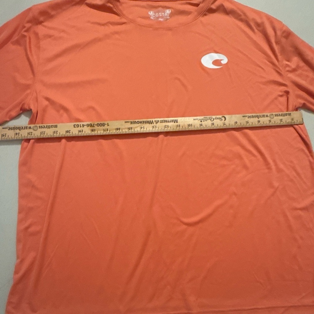 Men's Costa Technical Crew Long Sleeve T-Shirt in Salmon size Large - Picture 7 of 15